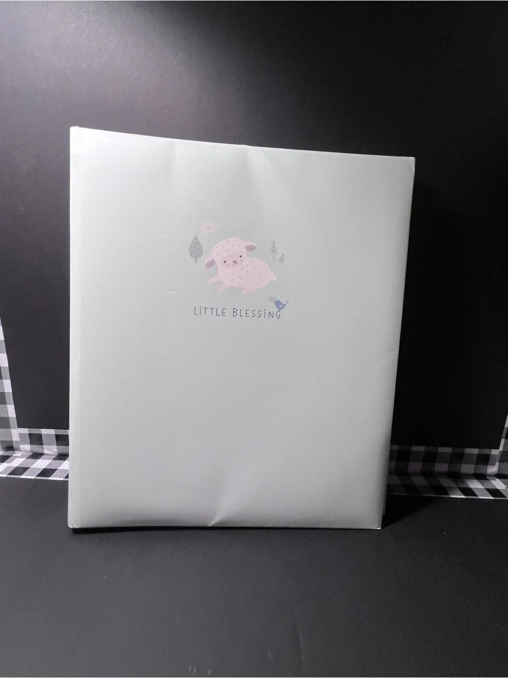 Hallmark Baby Book first five years in Soft Mint with Pink Lamb